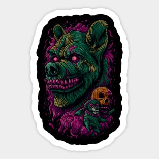 Creepy Zombie Dog Sticker